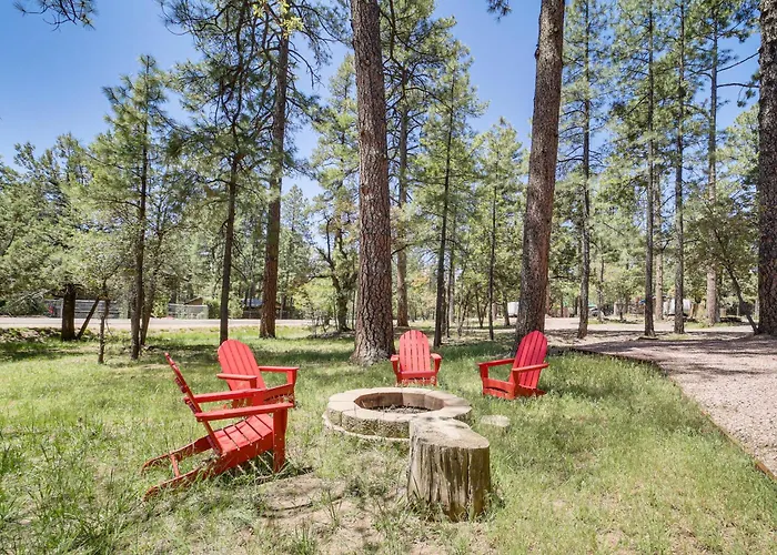 Covered Deck, Private Acreage: Log In Pine