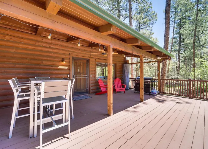 Covered Deck, Private Acreage: Log In * Pine